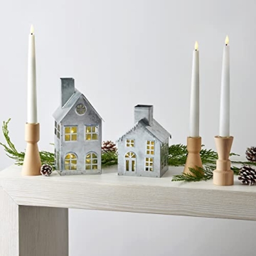 LampLust Wood Candle Holders - Elegant Home Decor Set