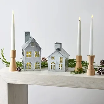 LampLust Wood Candle Holders - Elegant Home Decor Set