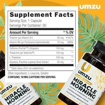 UMZU Miracle Morning Energy Supplement for All-Day Focus