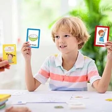 27 Autism Communication Cards Visual Aid Nonverbal Communication Board Speech Delay Feelings Emotions Flash Cards Autism Special Needs Cue Cards Language Learning Toys for Kids Children Adults