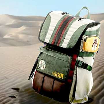 Star Wars Boba Fett Laptop Backpack for Fans and Travelers