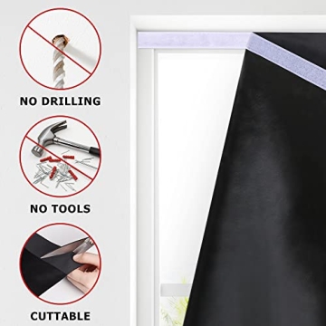 LazBlinds 100% Blackout Roller Shades No Tools No Drill