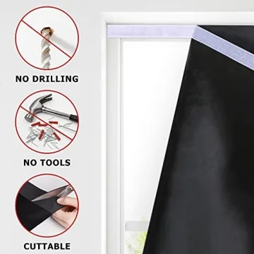 LazBlinds 100% Blackout Roller Shades No Tools No Drill