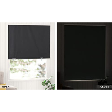 LazBlinds 100% Blackout Roller Shades No Tools No Drill