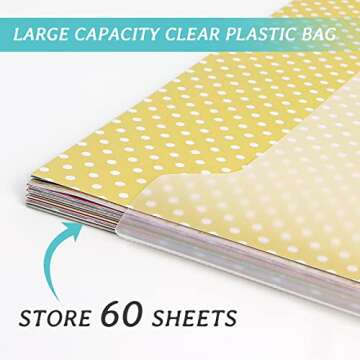 Caydo 24 Scrapbook Paper Organizer with Sticky Tabs