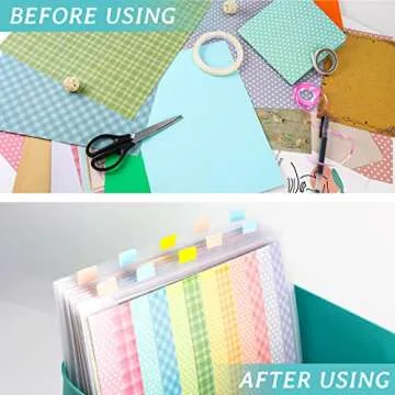 Caydo 24 Scrapbook Paper Organizer with Sticky Tabs
