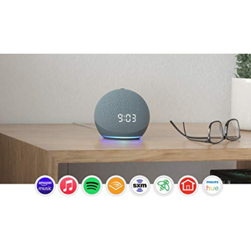 Smart Echo Dot 4th Gen with Clock Compack Alexa Speaker