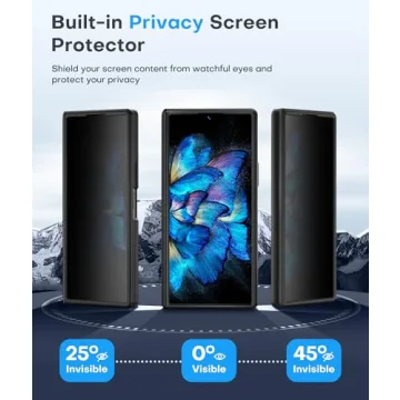 BERFY Magnetic Case for Samsung Galaxy Z Fold 7 - Privacy Protector & Kickstand