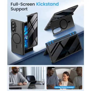 BERFY Magnetic Case for Samsung Galaxy Z Fold 7 with Privacy Screen