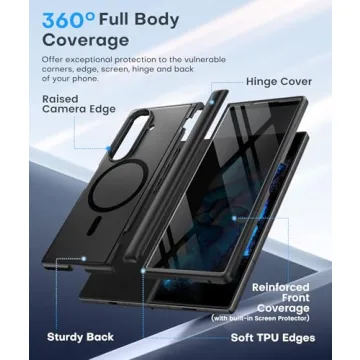 BERFY Magnetic Case for Samsung Galaxy Z Fold 7 with Privacy Screen