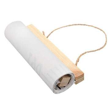 MinoMia Kids Growth Chart, Wood Frame Fabric Canvas Height Measurement Ruler from Baby to Adult for Child's Room Decoration 7.9 x 79in (7.9 x 79in, Colorful)