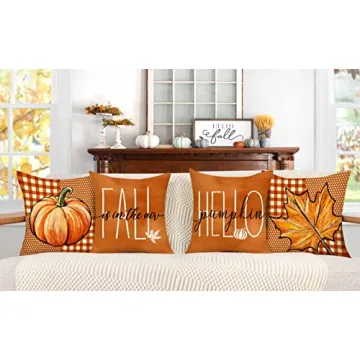 Stylish 4TH Emotion Fall Pillow Covers Set for Home