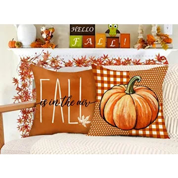 Stylish 4TH Emotion Fall Pillow Covers Set for Home