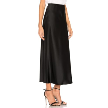 Summer Satin Maxi Skirt - Elegant & Stylish A-Line Fashion