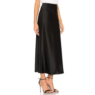 Summer Satin Maxi Skirt - Elegant & Stylish A-Line Fashion
