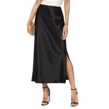 Summer Satin Maxi Skirt - Elegant & Stylish A-Line Fashion