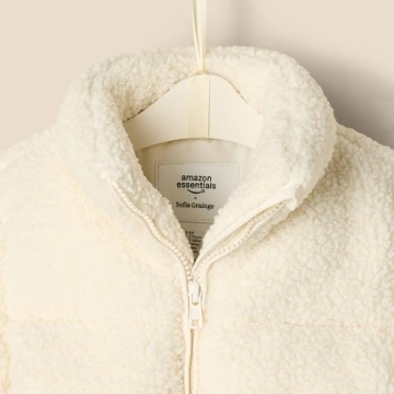 Stylish Ivory Teddy Puffer Jacket for Toddlers