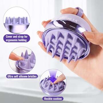 SHINLEA 2 in 1 Scalp Massager Shampoo Brush for Healthy Hair