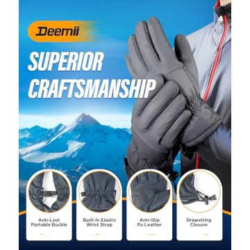 Deemii Winter Gloves with Touchscreen for Cold Weather