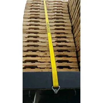 Everest Premium Ratchet Tie Down – 1 PK – 2 IN – 27 FT – 3333 LBS Working Load – 10000 LBS Break Strength – Double J Hook – Cargo Straps Perfect for Moving Appliances, Lawn Equipment and Motorcycles