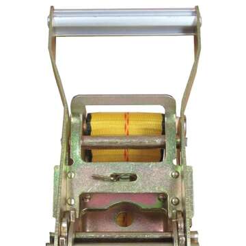 Everest Premium Ratchet Tie Down – 1 PK – 2 IN – 27 FT – 3333 LBS Working Load – 10000 LBS Break Strength – Double J Hook – Cargo Straps Perfect for Moving Appliances, Lawn Equipment and Motorcycles