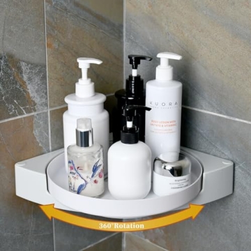 LeadSeals 360° Rotating Shower Caddy - Stylish Organizer