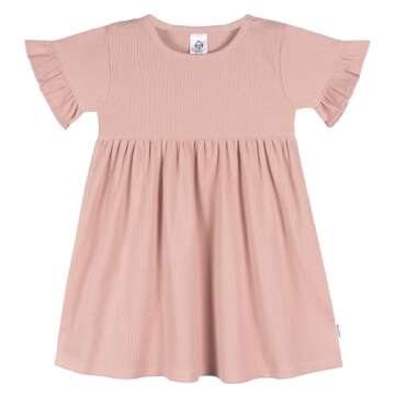 Gerber Baby Girls' Toddler Short-Sleeve and Sleeveless Dress Set, Retro Floral