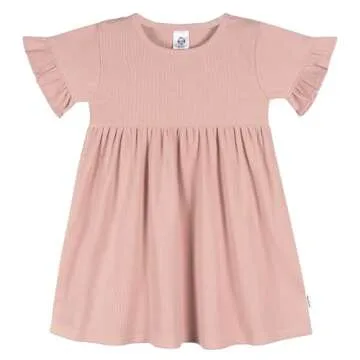 Gerber Baby Girls' Toddler Short-Sleeve and Sleeveless Dress Set, Retro Floral