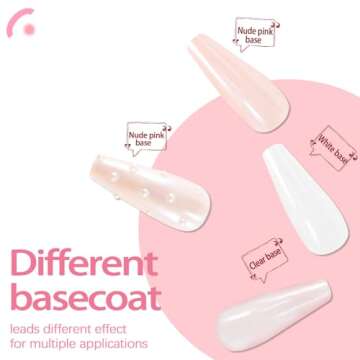 Allstarry White Pearl Chrome Nail Powder, 2pcs Iridescent Aurora Powder for Gel Nails Art Decoration