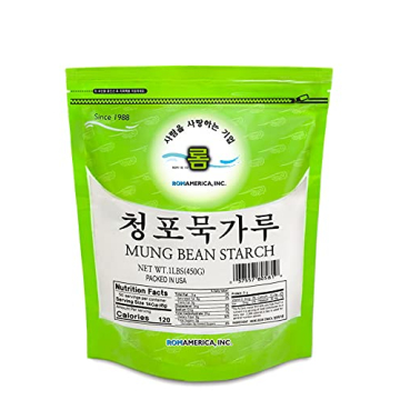 ROM AMERICA Mung Bean Starch Moong Dal Green Bean Flour Powder - Corn Starch Substitute, For Asian C...