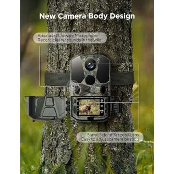 CEYOMUR 40MP Trail Camera 4K WiFi Night Vision
