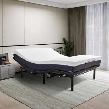 Donext Adjustable Bed Base, King Bed Frame, Independent Head and Foot Incline, Quiet Motor, Wireless...