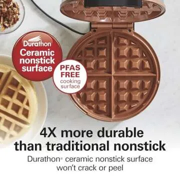 Hamilton Beach Waffle Maker with Ceramic Non-Stick Plates