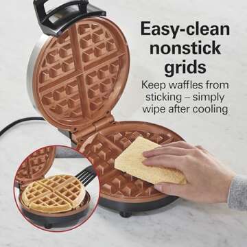 Hamilton Beach Waffle Maker with Ceramic Non-Stick Plates