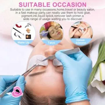 INFILILA 100PCS Glue Rings for Eyelash Extensions