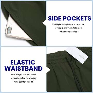 COOFANDY Men's 2 Pack Gym Workout Shorts 7 Inch Quick Dry Athletic Shorts Lightweight Running Shorts with Pockets