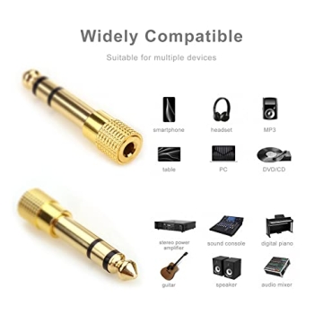 NANYI 4PCS 1/4'' to 3.5mm Audio Headphone Adapters
