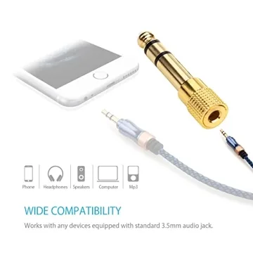 NANYI 4PCS 1/4'' to 3.5mm Audio Headphone Adapters