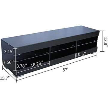 Mobirex 57" High Gloss LED TV Stand - Stylish Storage Solutions