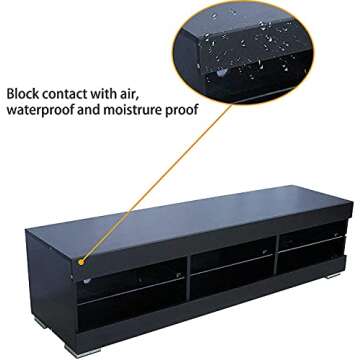 Mobirex TV Stand with LED Lights for 60in TVs