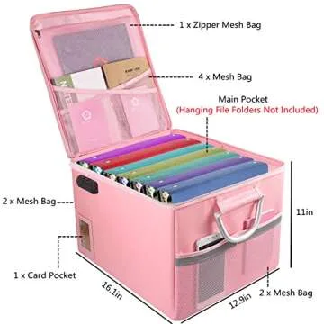 Fireproof Document Box with Lock for Safe Storage