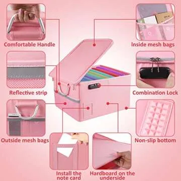 Fireproof Document Box with Lock for Safe Storage