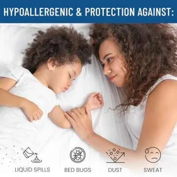 Everlasting Comfort Waterproof Pillow Protector King (Pack of 2) - Zippered, Hypoallergenic, Dust Mite & Bed Bug Proof, Allergy Pillow Covers