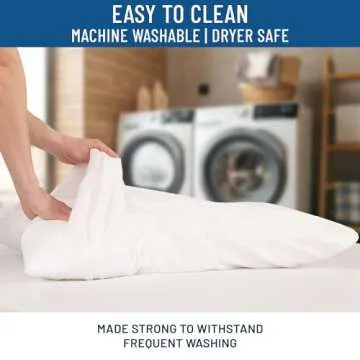 Everlasting Comfort Waterproof Pillow Protector King (Pack of 2) - Zippered, Hypoallergenic, Dust Mite & Bed Bug Proof, Allergy Pillow Covers