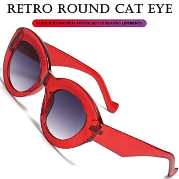 Chic AIEYEZO Oversized Cat Eye Sunglasses for Women