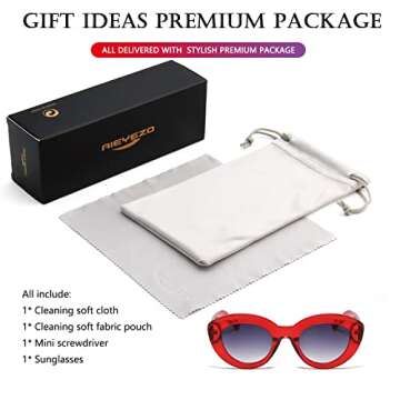 Chic AIEYEZO Oversized Cat Eye Sunglasses for Women