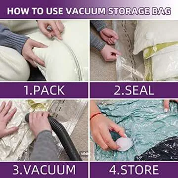 XUTAI Vacuum Storage Bags 12 Pack - Space Saving Solution