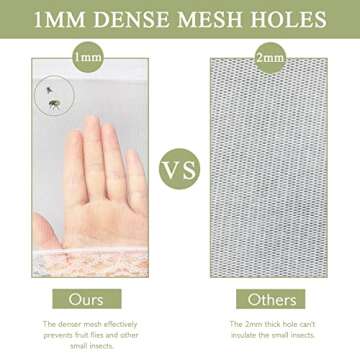 Wokuya 7Pack Various Size (40x24*1,17x17*2,14x14*2,12x12*2) Pop-up Food Tents Food Covers for Outside Mesh to Keep Bugs away,Reusable Collapsible Food Nets for Picnic Party BBQ Wedding Fruit