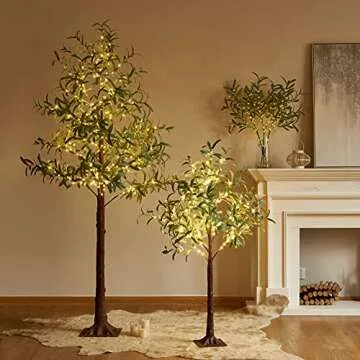 LITBLOOM 24 Inch Lighted Olive Branches: 45 LED Fairy Lights for Home, Wedding & Party