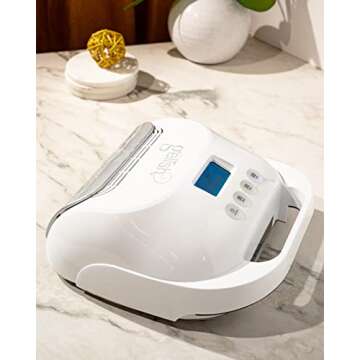 Gelish 18G Unplugged LED Light - Portable, Rechargeable, 36W, White & Silver, Intelligent Power Assist, Motion Sensors, Timer, Magnetic Tray, Ergonomic Design Gel Lamp, Nail Lamp, Gel Nail Light